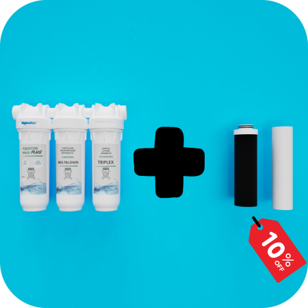Promotii Filtre - Set Filtru de apa, Aquator Maxi Triplex Plus, 8000 - 10000 L +  Rezerva Premium 70 mm, ( sistem complet )
