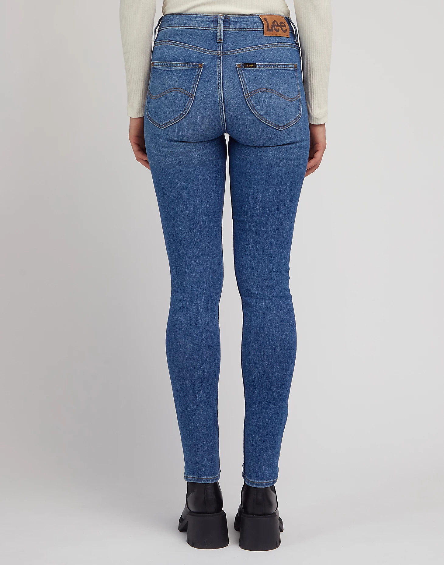 Lee Blugi Albastri Deschisi SCARLETT HIGH High Waist Skinny Femei [2]