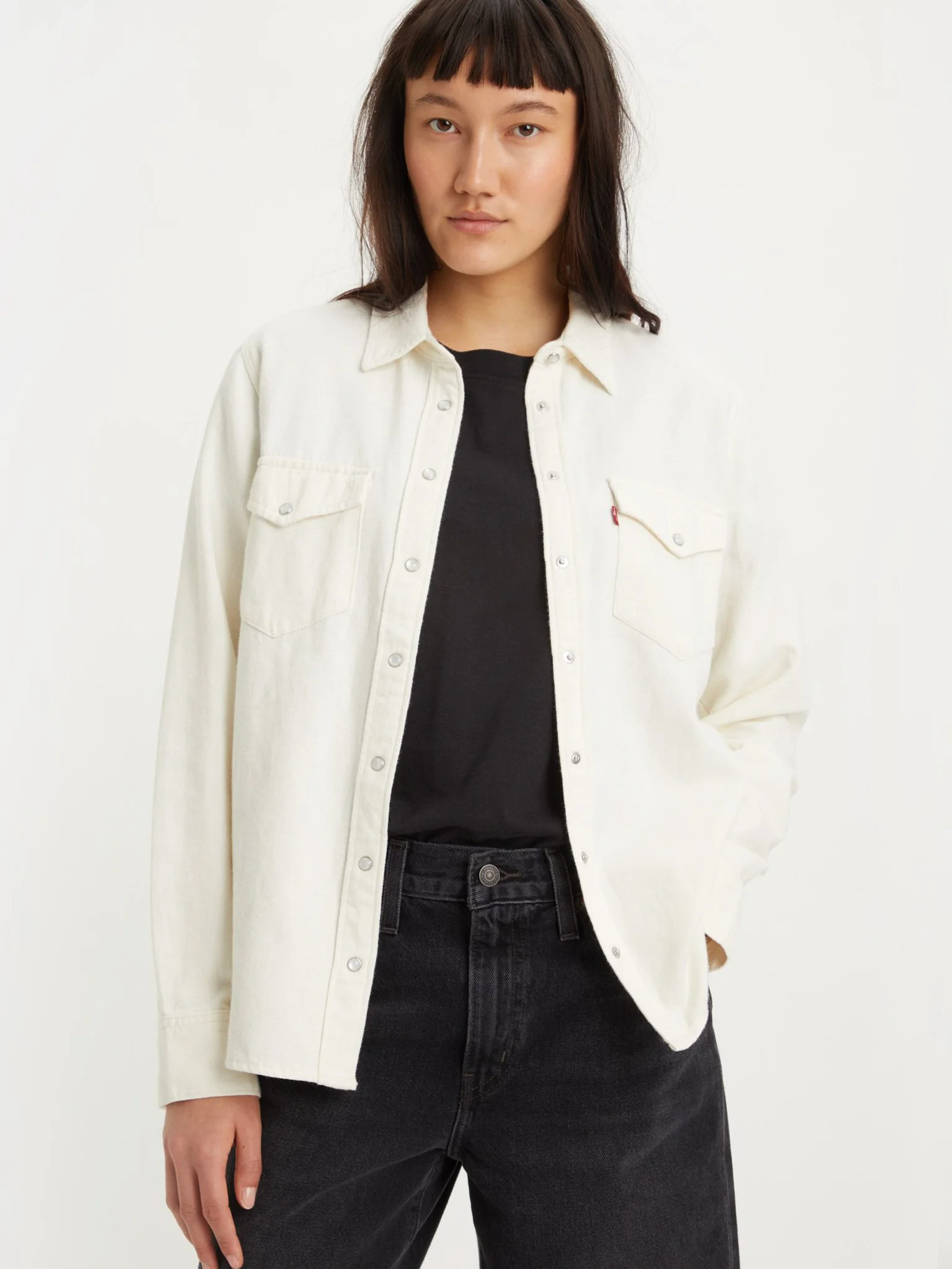 Levi's Женская Рубашка Беживая Regular [4]