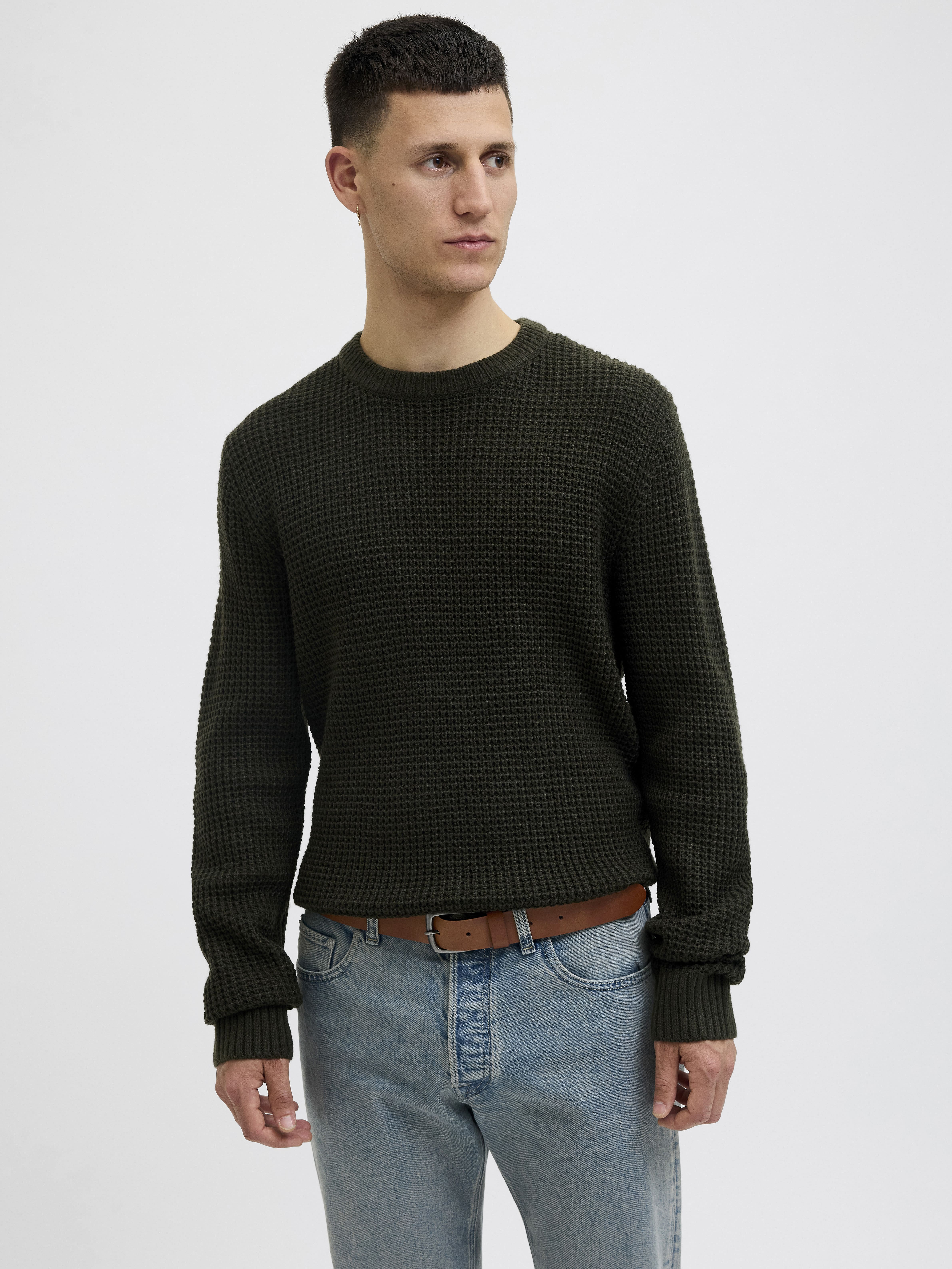 Jack Jones Мужской Ремень Коричневый  [4]