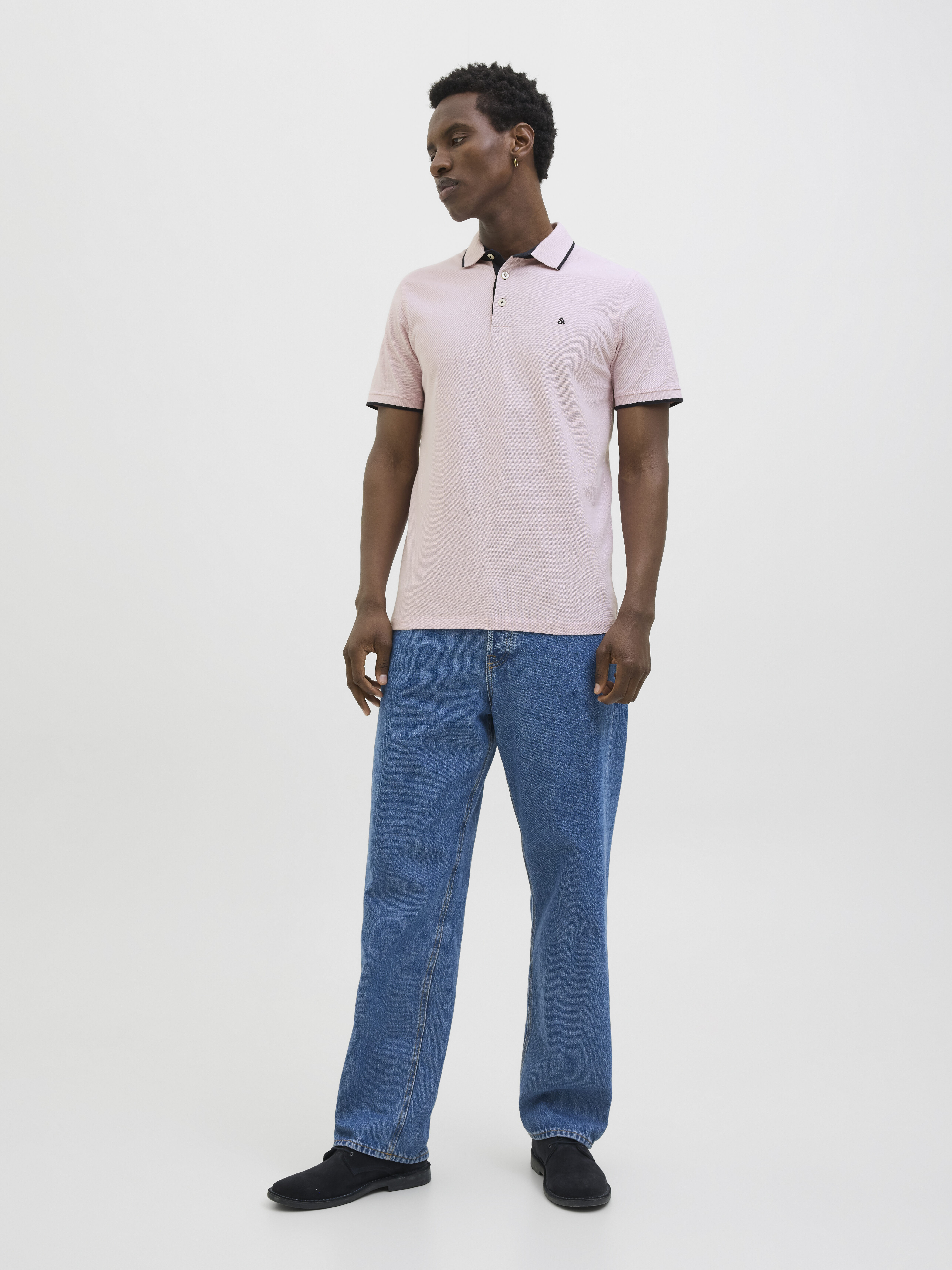 Jack Jones Tricou Polo Roz Deschis Slim Barbati [2]