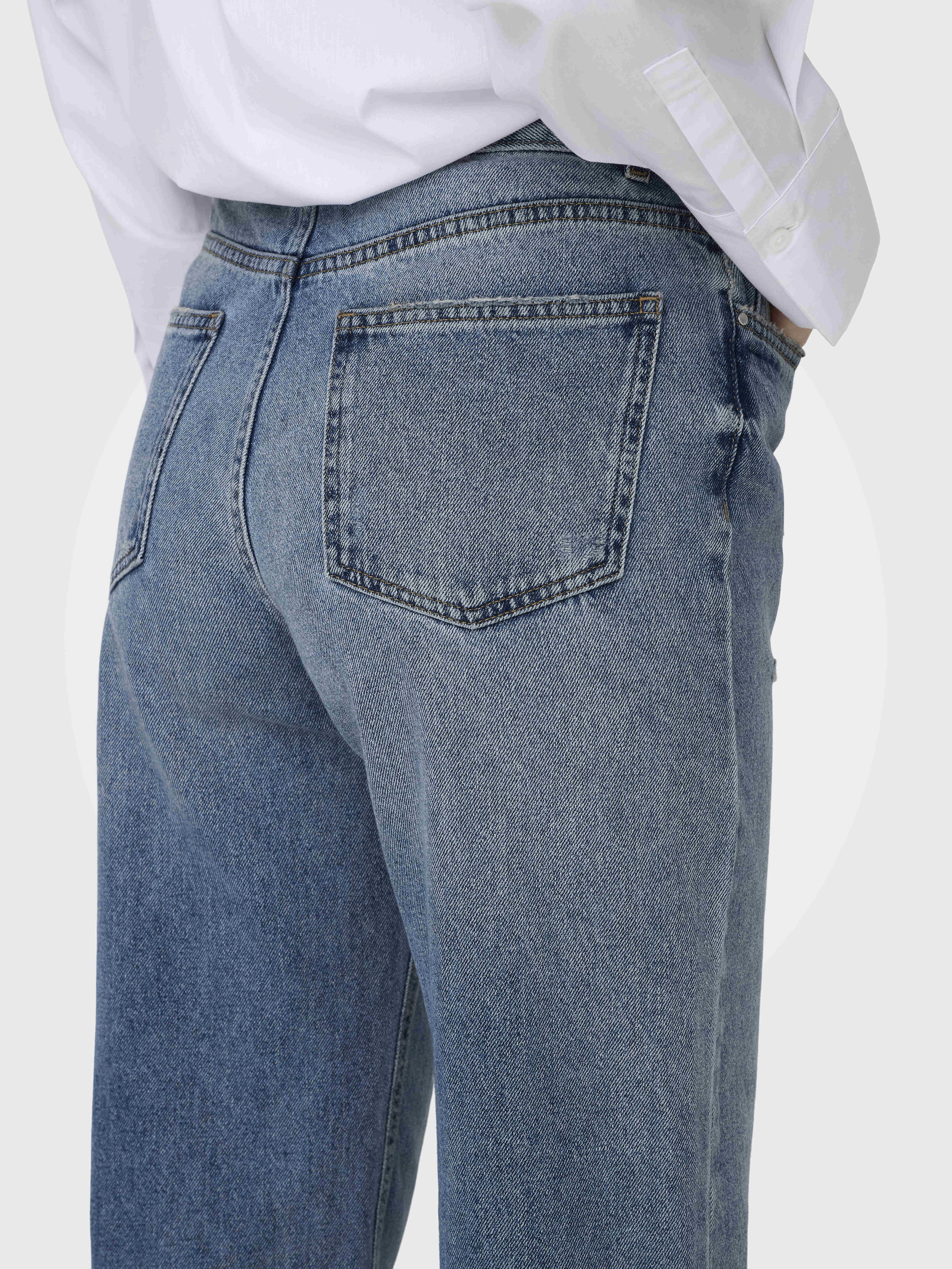 Only Blugi Albastri Deschisi Bottom Straight Femei [3]