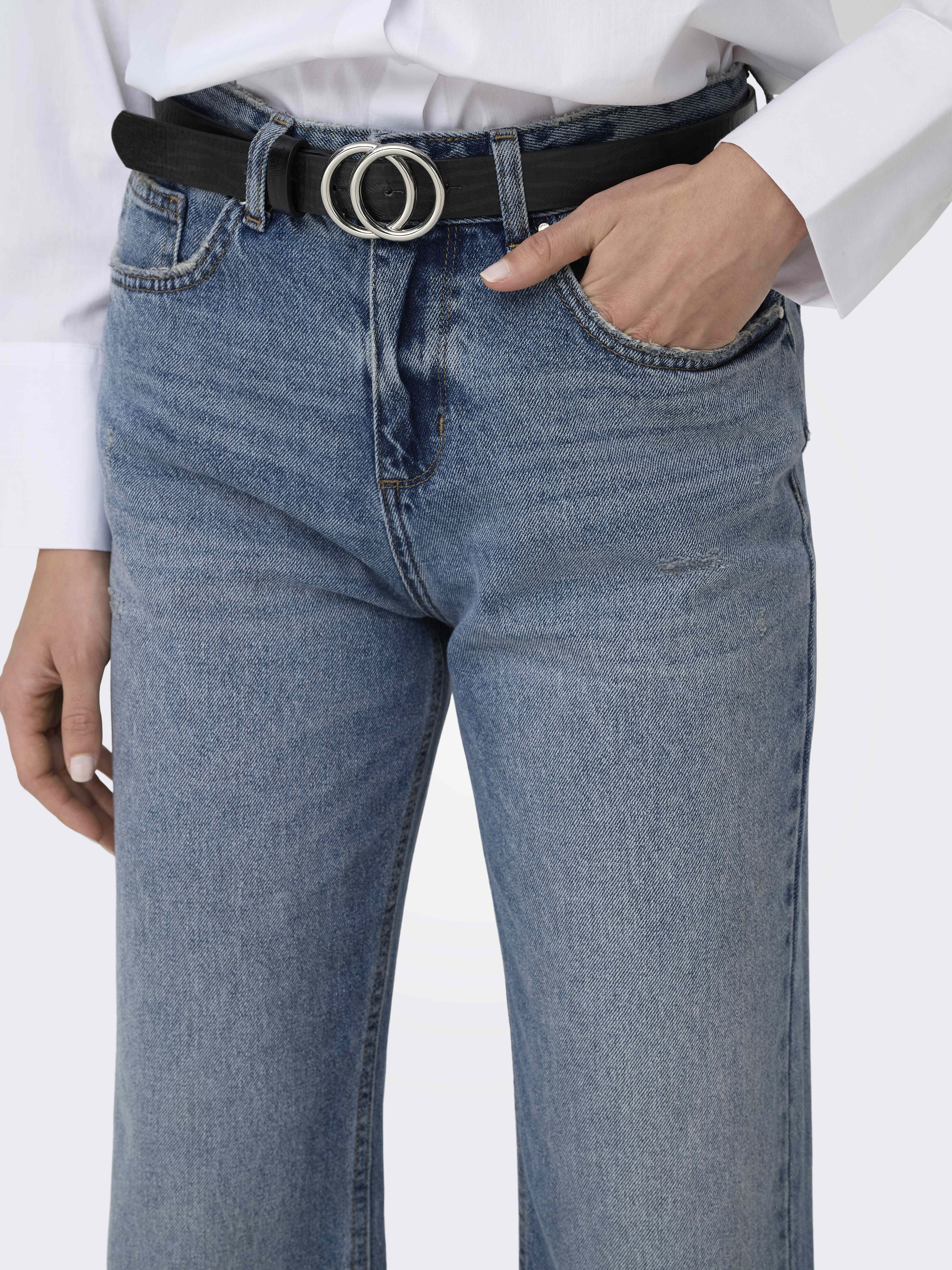 Only Blugi Albastri Deschisi Bottom Straight Femei [4]