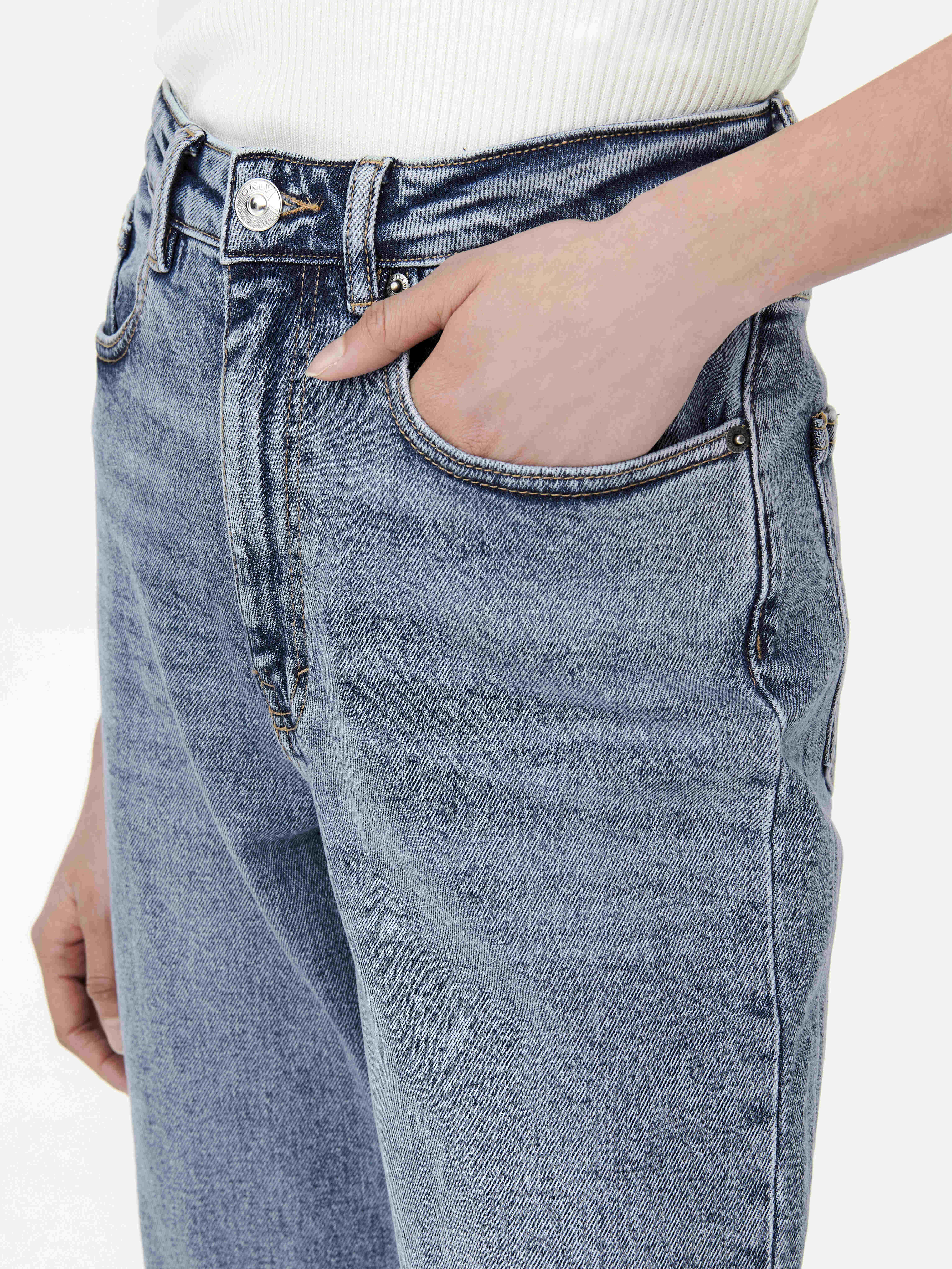 Only Blugi Albastri JUICY Wide Femei [4]