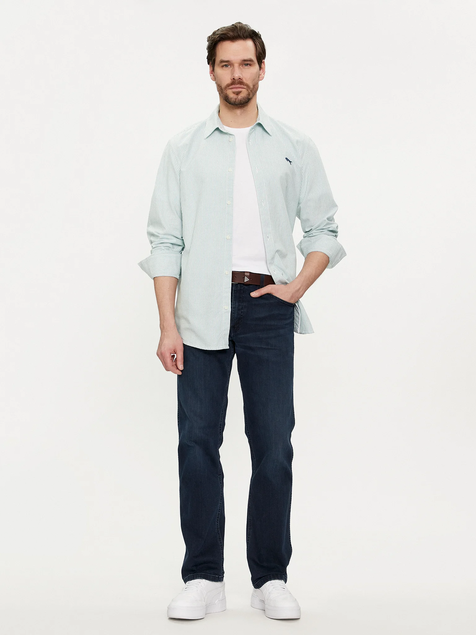 JEANS - Wrangler Blugi Navy GREENSBORO Regular Straight Barbati