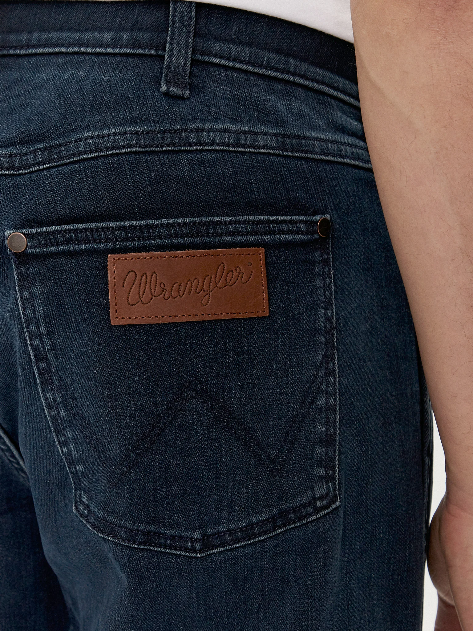 Wrangler Мужские Джинсы Темно-Синие GREENSBORO Regular Straight [3]