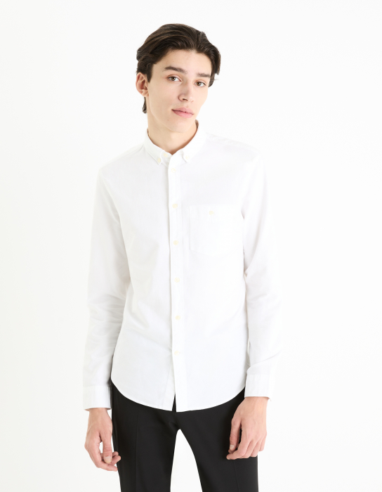 Celio Мужская Рубашка Белая Regular [1]