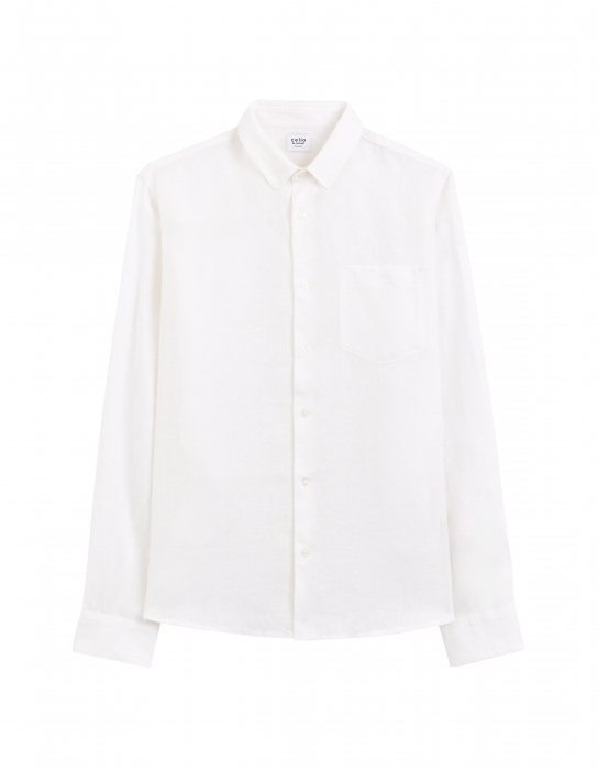 Celio Мужская Рубашка Белая Regular [5]