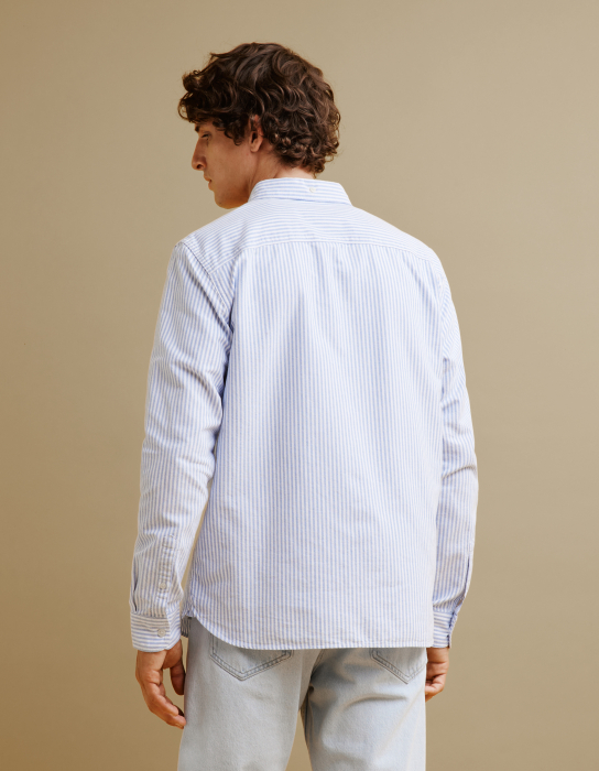 Celio Мужская Рубашка Синяя Regular [2]