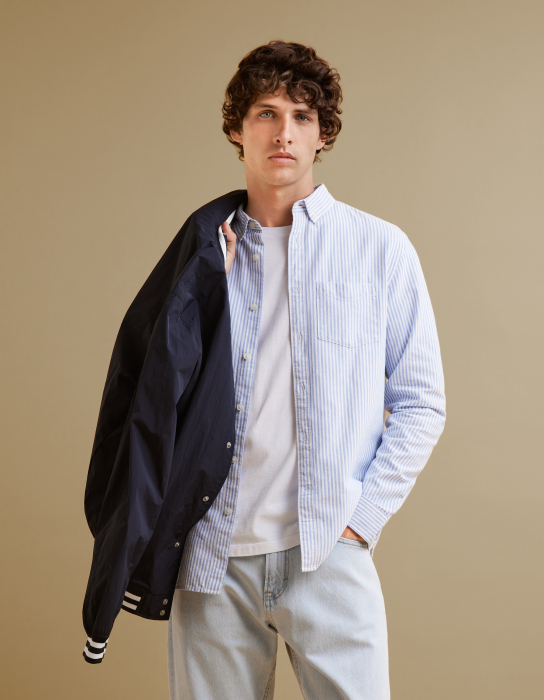 Celio Мужская Рубашка Синяя Regular [3]