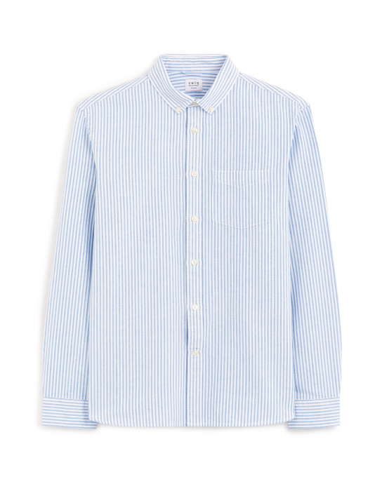 Celio Мужская Рубашка Синяя Regular [5]