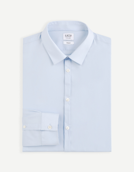 Celio Мужская Рубашка Светло-Синяя Extra Slim [5]