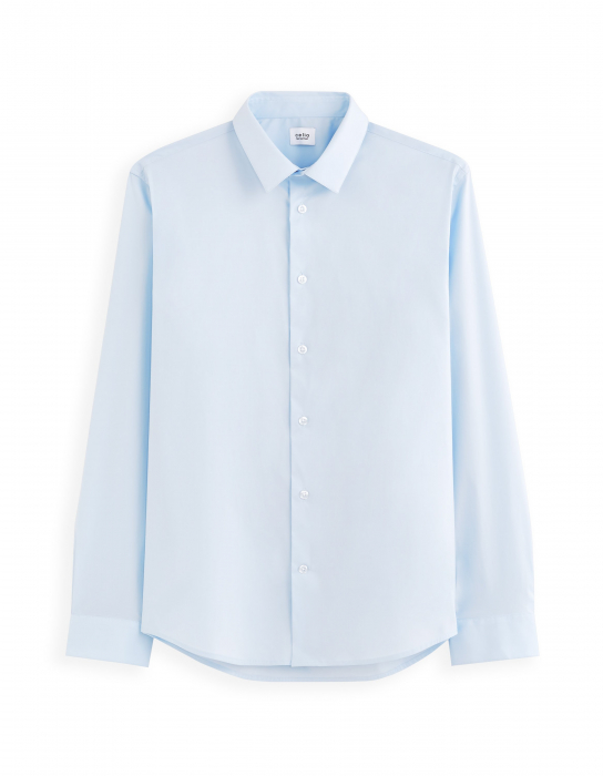 Celio Мужская Рубашка Светло-Синяя Regular [4]