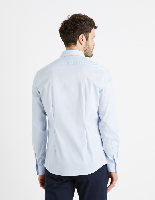 Celio Мужская Рубашка Светло-Синяя Slim [2]