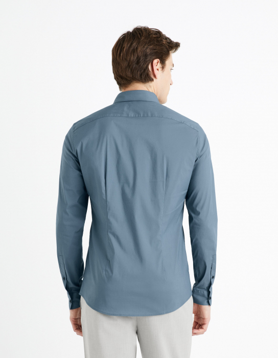 Celio Мужская Рубашка Синяя Slim [2]