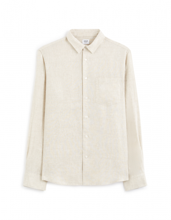 Celio Мужская Рубашка Кремовая Regular [4]