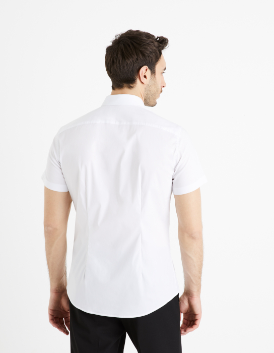 Celio Camasa Cu Maneca Scurta Alba Slim Barbati [2]