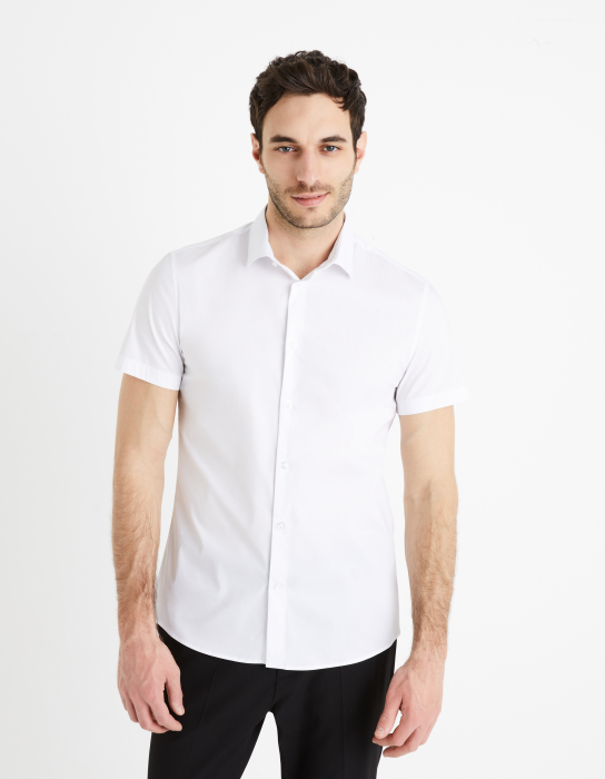 Celio Camasa Cu Maneca Scurta Alba Slim Barbati [1]