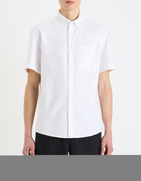 Celio Мужская Рубашка С Коротким Рукавом Белая Regular [3]