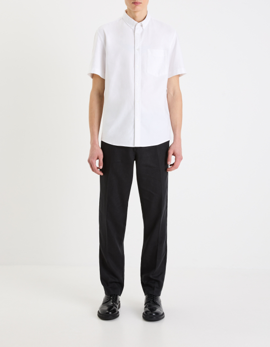 Celio Мужская Рубашка С Коротким Рукавом Белая Regular [1]
