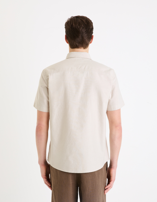 Celio Рубашка С Коротким Рукавом Bej Regular [2]