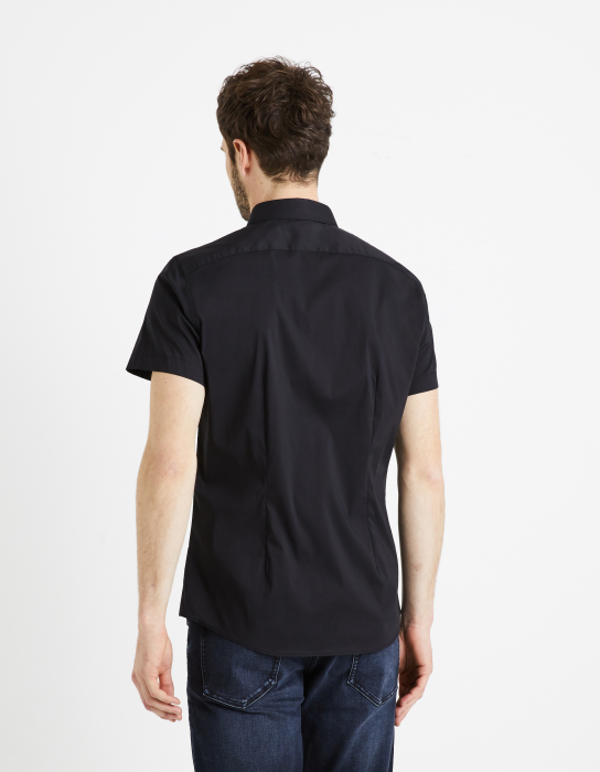 Celio Camasa Cu Maneca Scurta Neagra Slim Barbati [2]