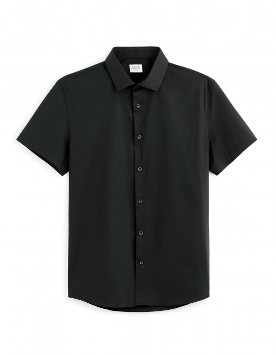 Celio Camasa Cu Maneca Scurta Neagra Slim Barbati [4]