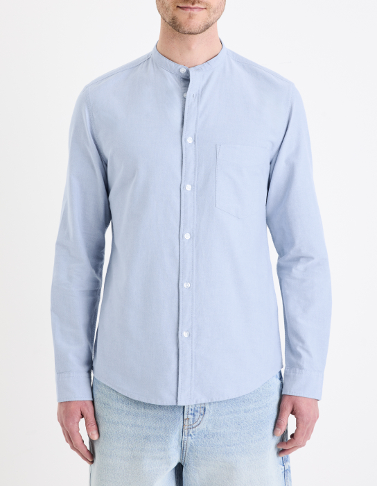 Celio Мужская Рубашка Светло-Синяя Regular [3]