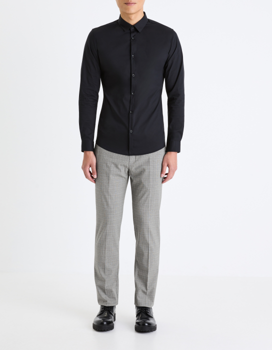 Celio Мужская Рубашка Чёрная Extra Slim [1]