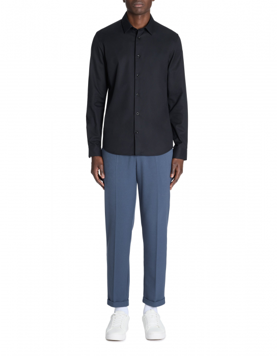 Celio Мужская Рубашка Чёрная Slim [1]
