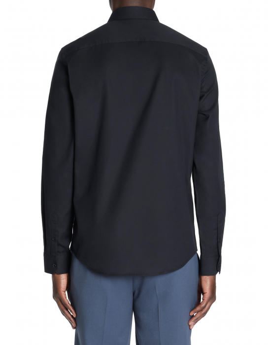 Celio Мужская Рубашка Чёрная Slim [2]