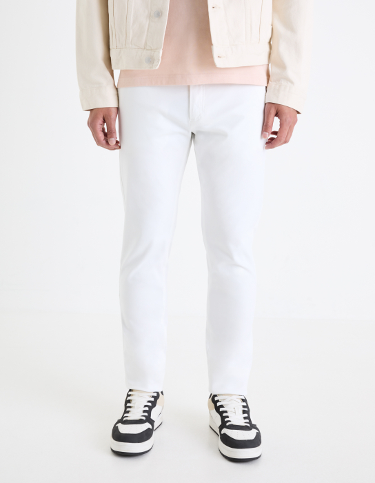 Celio Pantaloni Albi Slim Barbati [3]