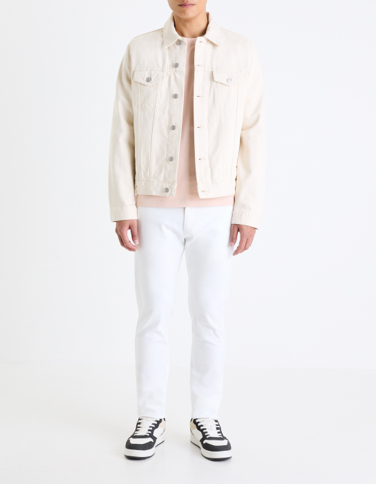 Celio Pantaloni Albi Slim Barbati [1]