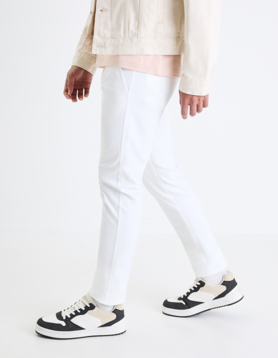 Celio Pantaloni Albi Slim Barbati [4]