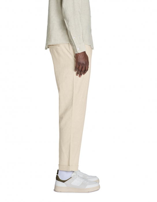 Celio Мужские Брюки Кремовые Straight [4]