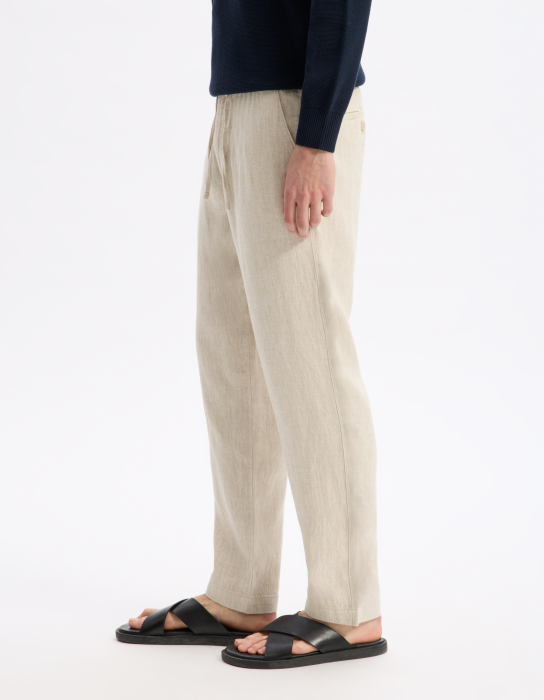 Celio Мужские Брюки Бежевые Straight [4]