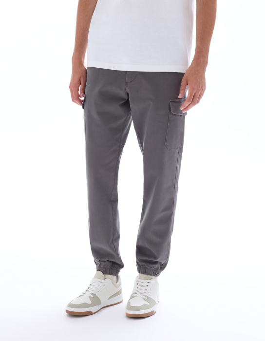 Celio Pantaloni Gri Inchis Straight Barbati [2]