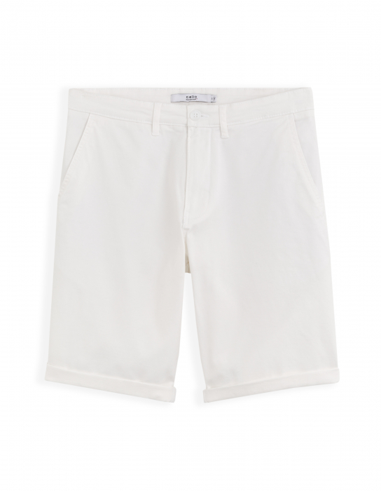 Celio Pantaloni Scurti Albi Chino Shorts Barbati [6]