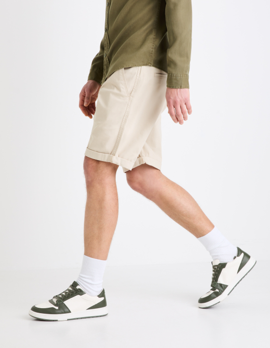 Celio Мужские Шорты Кремовые Chino Shorts [4]