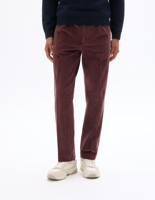 Celio Pantaloni Rosii-Visiniii Straight Barbati [2]