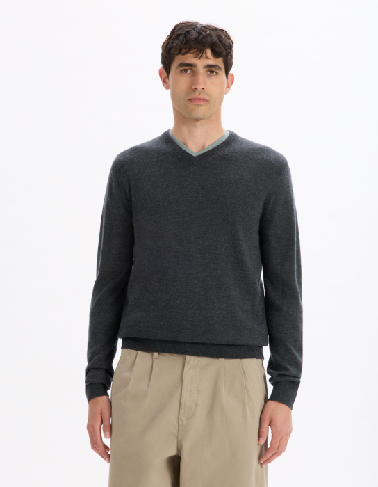 Celio Мужской Свитер Антрацит Straight [2]