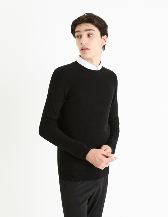 Celio Мужской Свитер Чёрный Slim [3]
