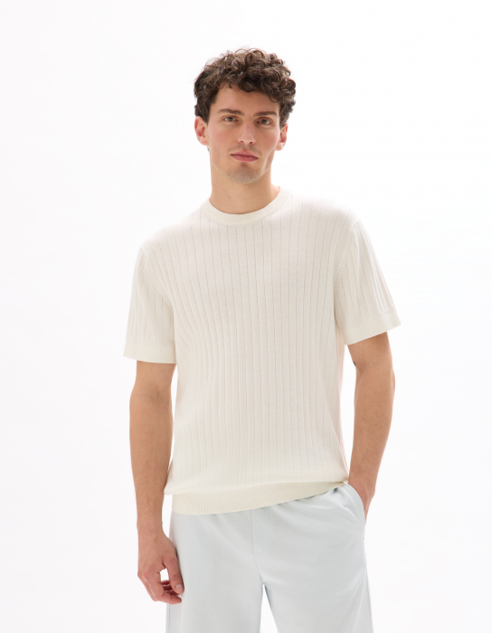 Celio Мужская Футболка Кремовая  [3]