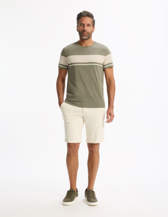 Celio Мужская Футболка Хаки  [2]