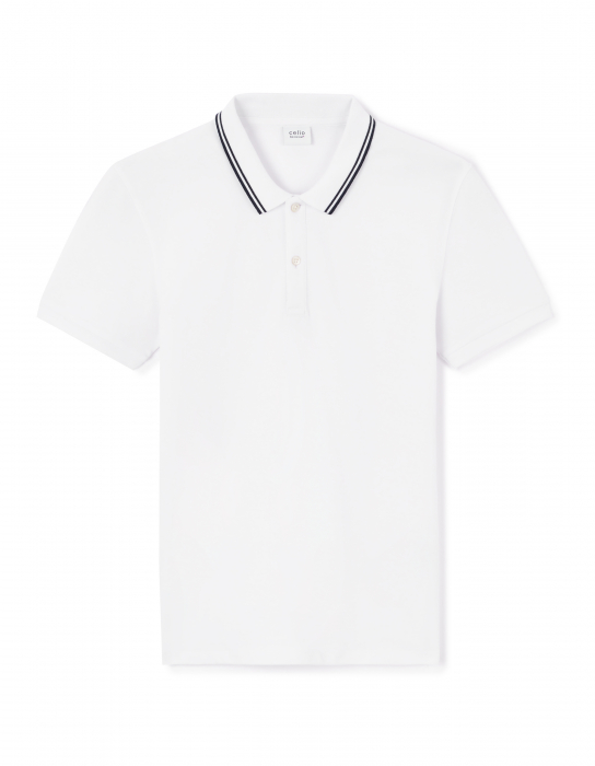 Celio Футболка-Поло Optical White  [5]