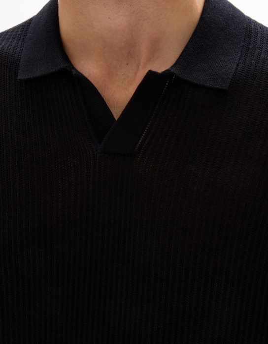Celio Tricou Polo Ciot Negru  Barbati [4]