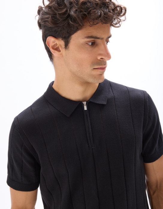 Celio Tricou Polo Negru  Barbati [4]