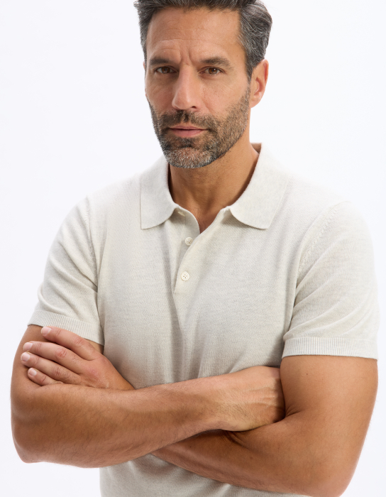 Celio Tricou Polo Crem  Barbati [4]