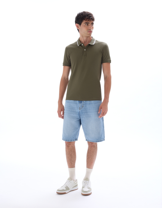 Celio Tricou Polo Haki  Barbati [1]