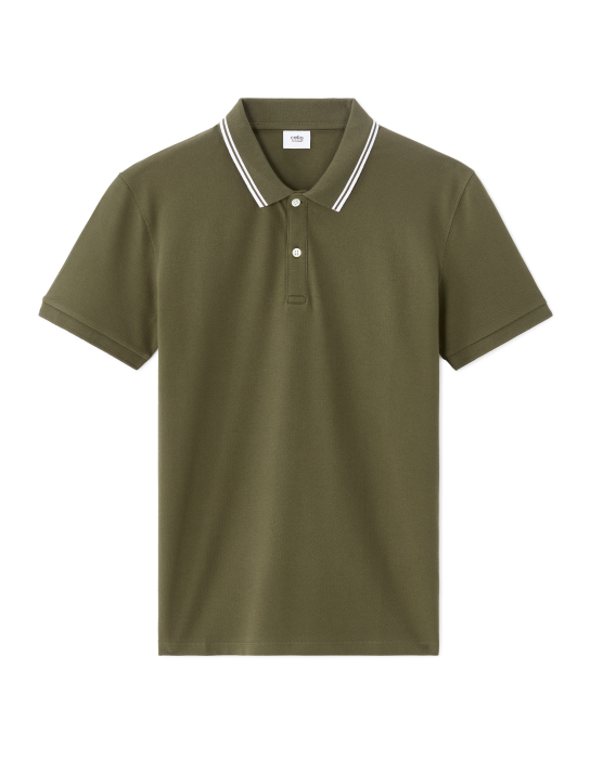 Celio Tricou Polo Haki  Barbati [5]
